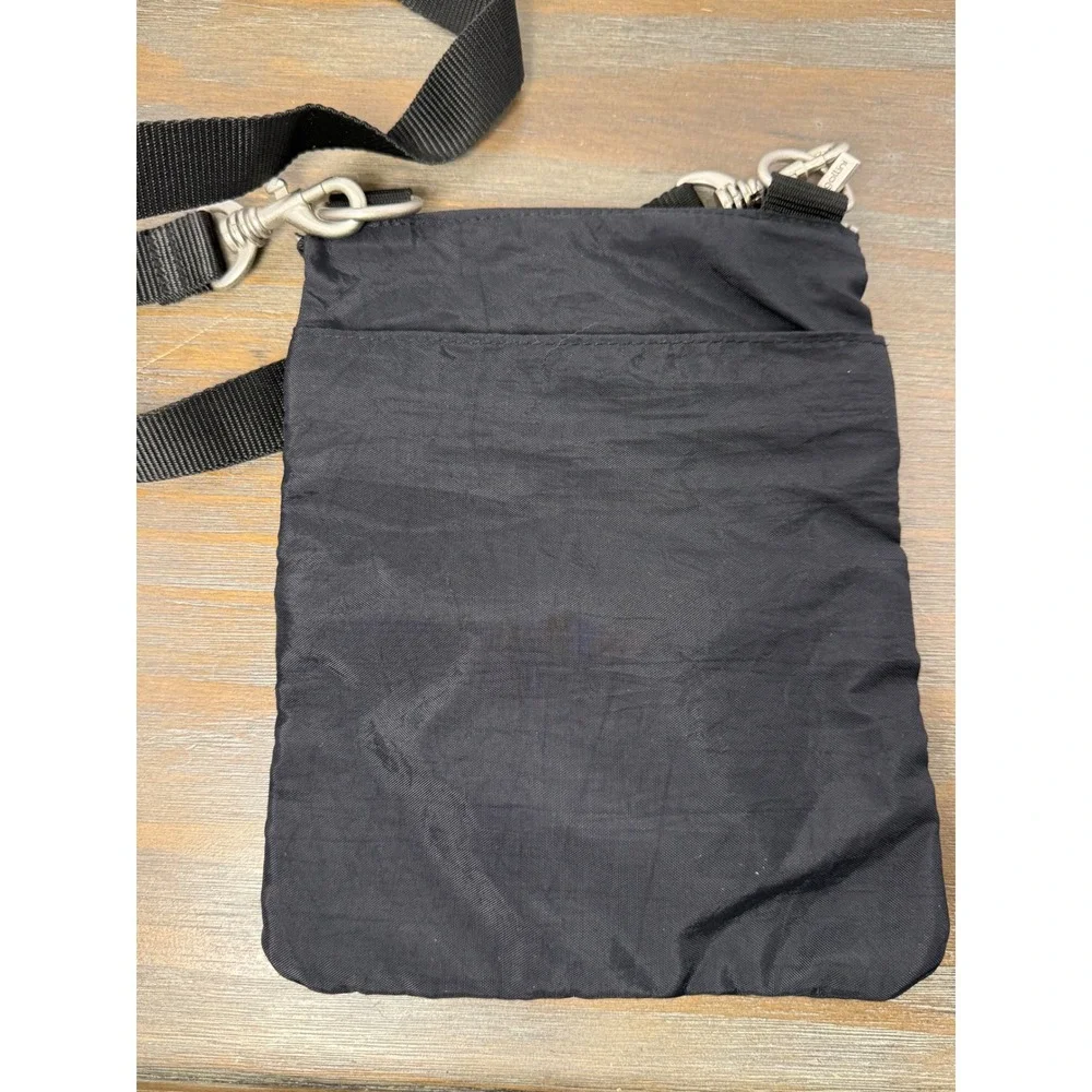 Baggallini‎ Triple Zip Crossbody Bag Black Nylon Travel Organizer